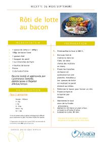 Recette du mois - Rôti de lotte au bacon