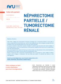 Néphrectomie partielle ou tumorectomie