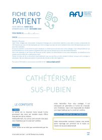 Cathéter sus-pubien