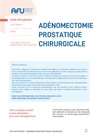 Adénomectomie prostatique chirurgicale