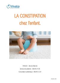 Brochure - Constipation (Pédiatrie - Marche)