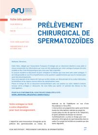 Prélèvement de spermatozoïdes