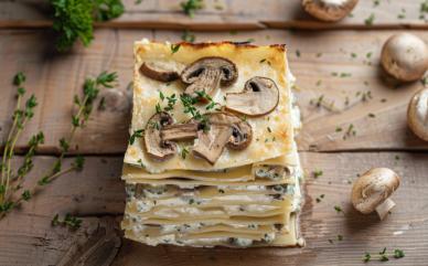 recette du mois - lasagne forestière (source : adobe stock)